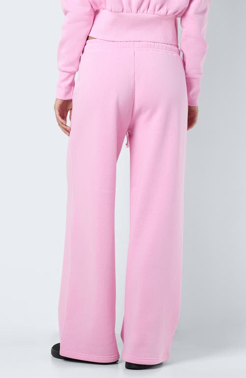 Shop Noisy May Arya Wide Leg Sweatpants In Bonbon