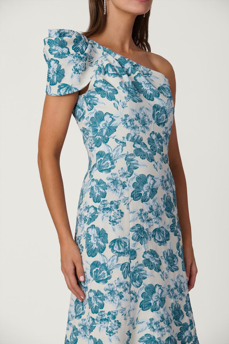 Midnight Floral Jacquard Lolla Dress, Alternate, color, Blue/Ivory