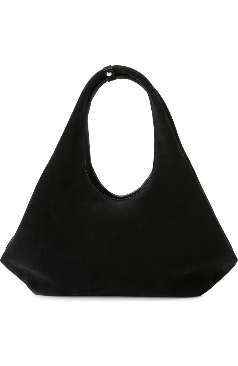 Coperni Folded Suede Tote, Alternate, color, Black Black
