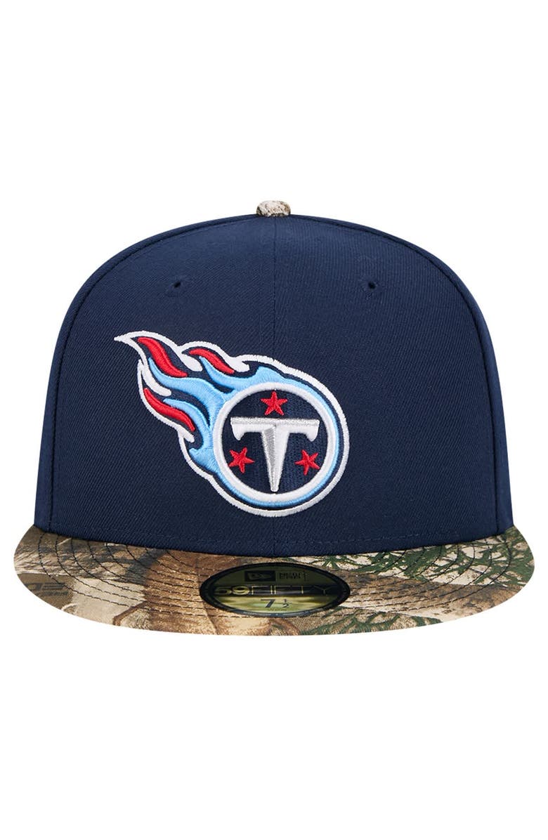 New Era Men's New Era Navy Tennessee Titans Active Two-Tone Camo 59FIFTY Fitted Hat, Alternate, color, Navy