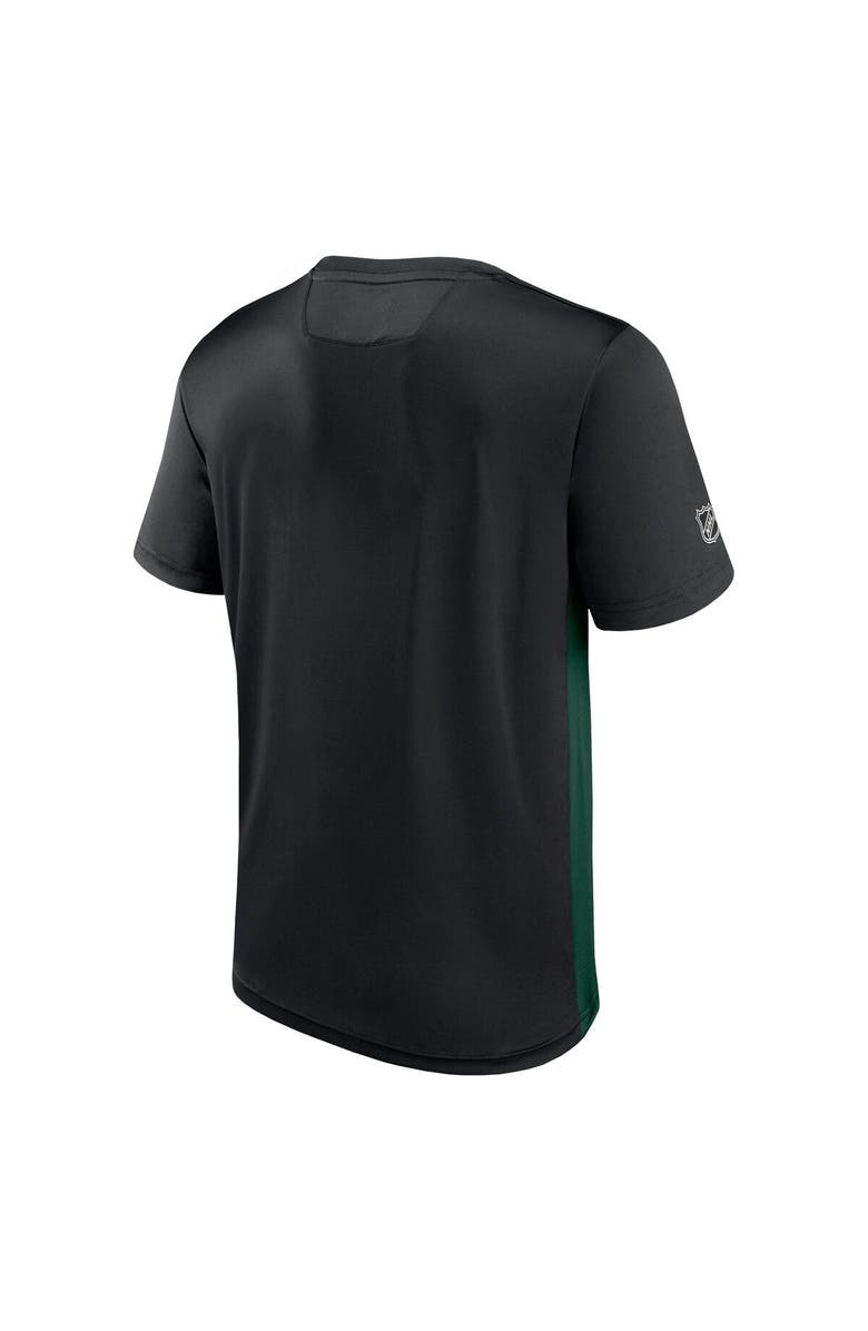 FANATICS Men's Fanatics Branded Black/Green Minnesota Wild Authentic Pro Rink Tech T-Shirt, Alternate, color,