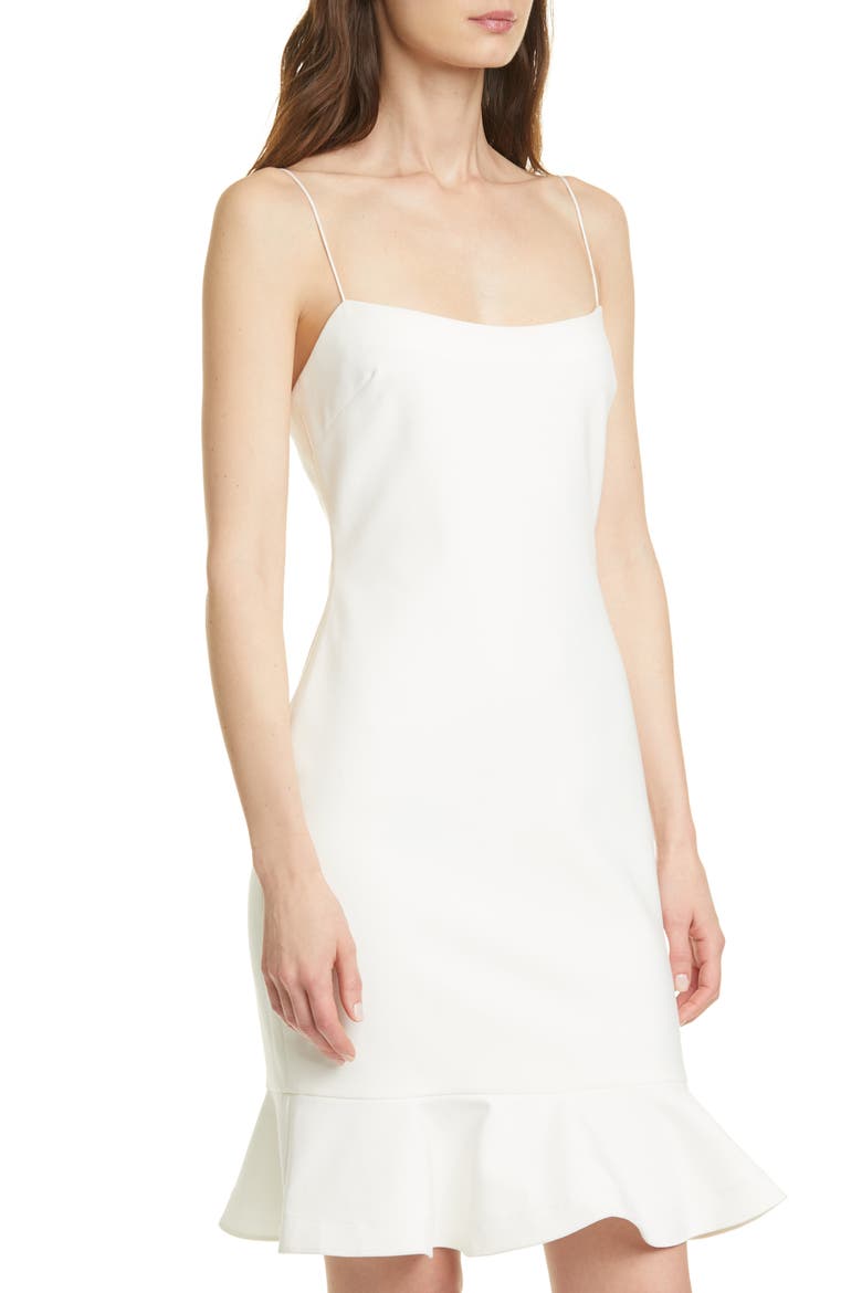 Banks Ruffle Hem Sheath Dress, Alternate, color, WHITE