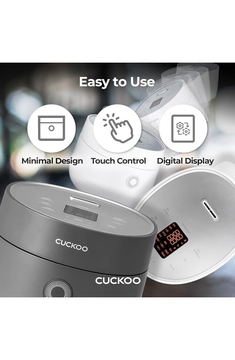 Cuckoo 6-Cup (Uncooked) Micom Rice Cooker with Nonstick Inner Pot, Alternate, color, Grey