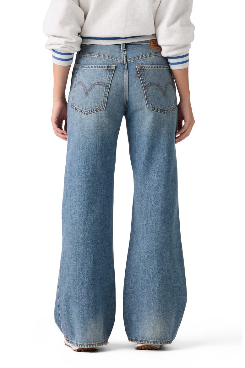Middy Distressed Loose Bootcut Jeans, Alternate, color, YELLOW FLAG