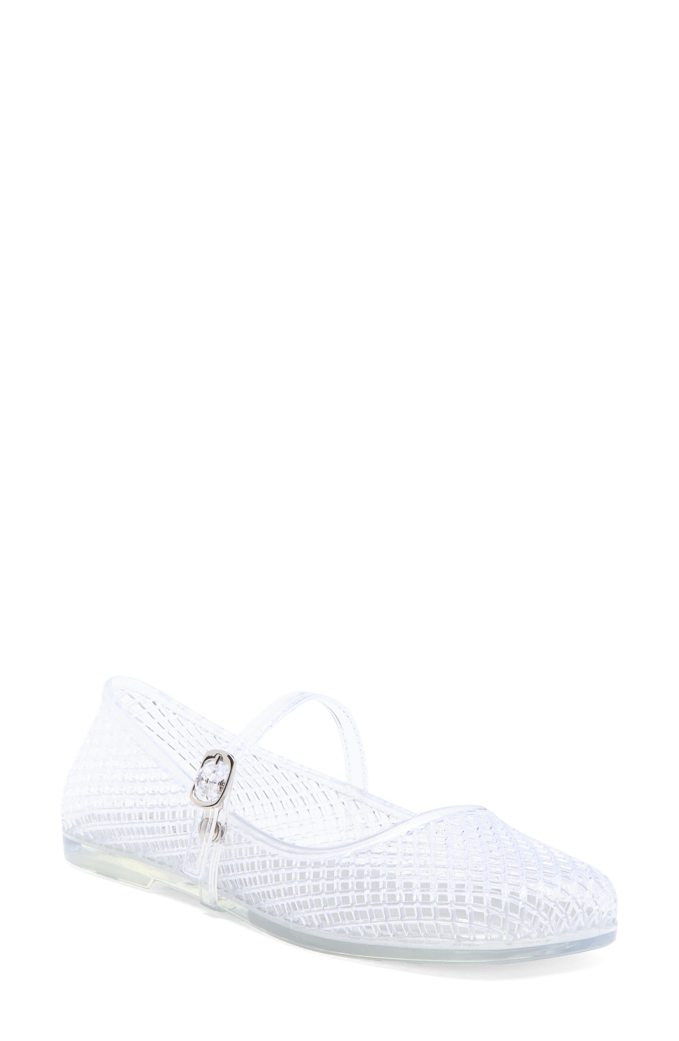 Jeffrey Campbell Breeze Jelly Mary Jane Flat, Main, color, Clear