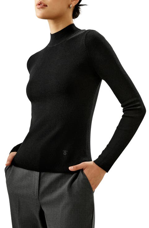 Essential Cashmere Blend Sweater Top for Women