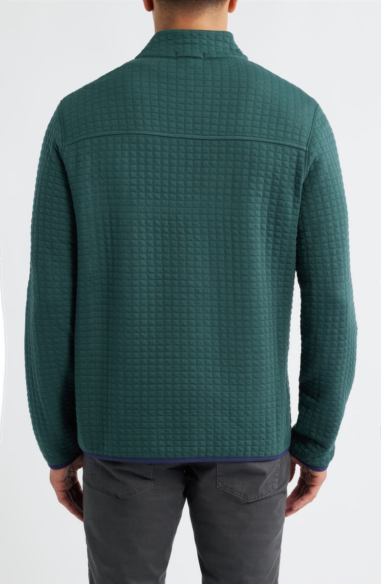 Peter Millar Quad Quilted Quarter Zip Pullover, Alternate, color, Nordic Pine