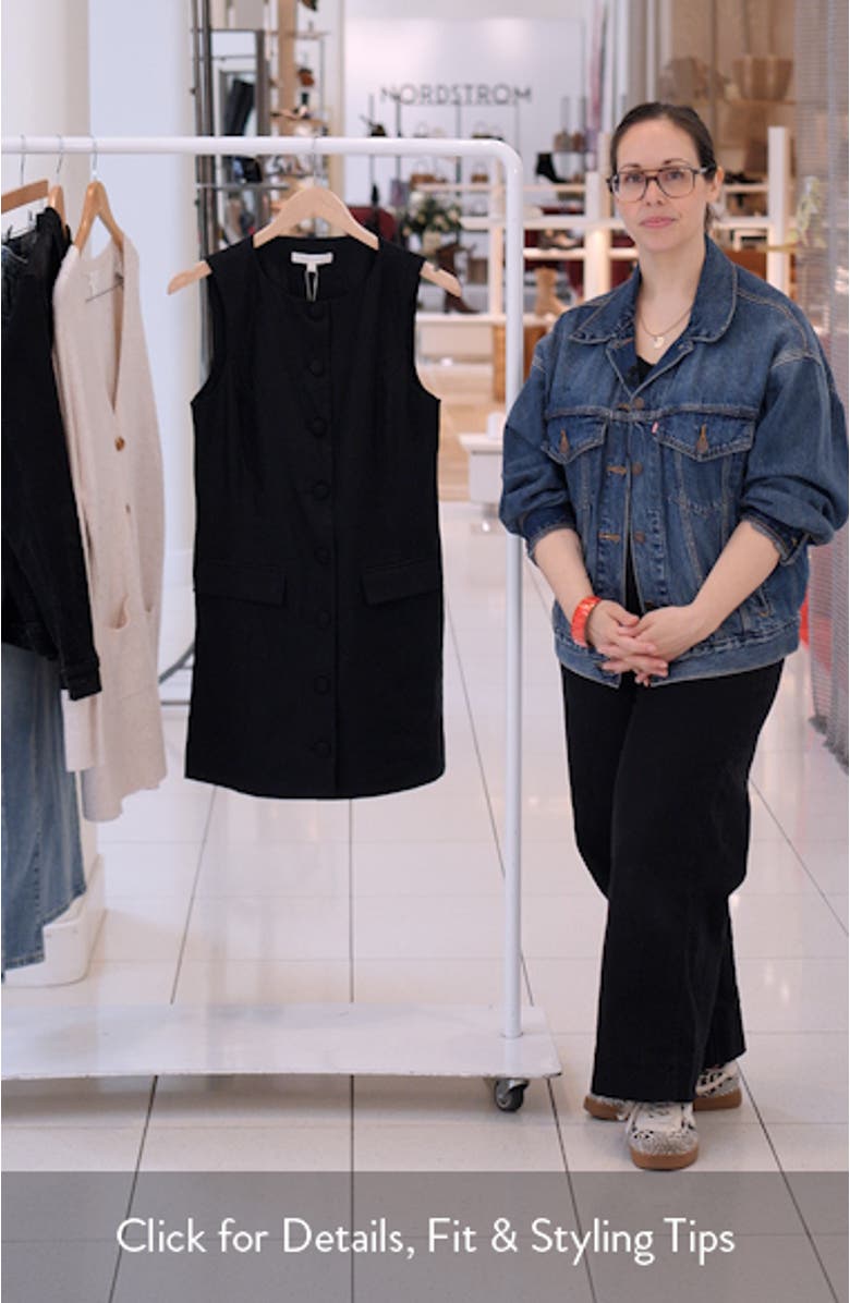 The Cece Sleeveless Linen Blend Minidress, sales video thumbnail