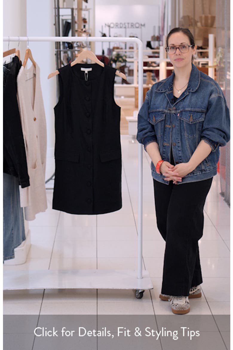 The Cece Sleeveless Linen Blend Minidress video