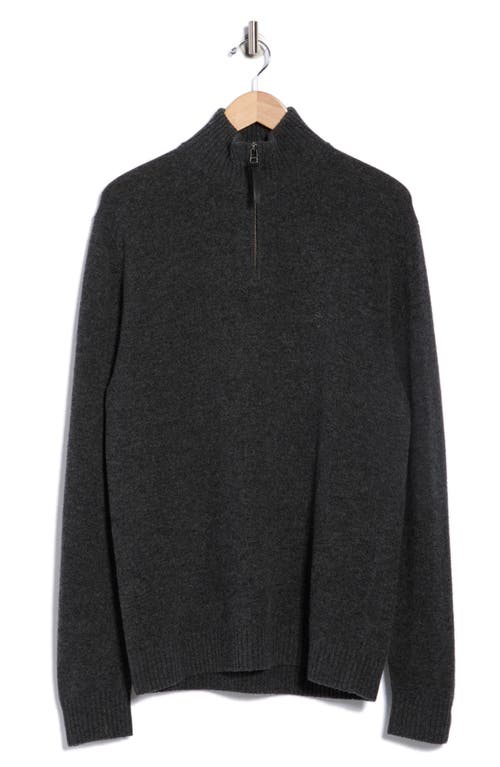Rodd & Gunn Gammons Wool Quarter Zip Sweater In Brown