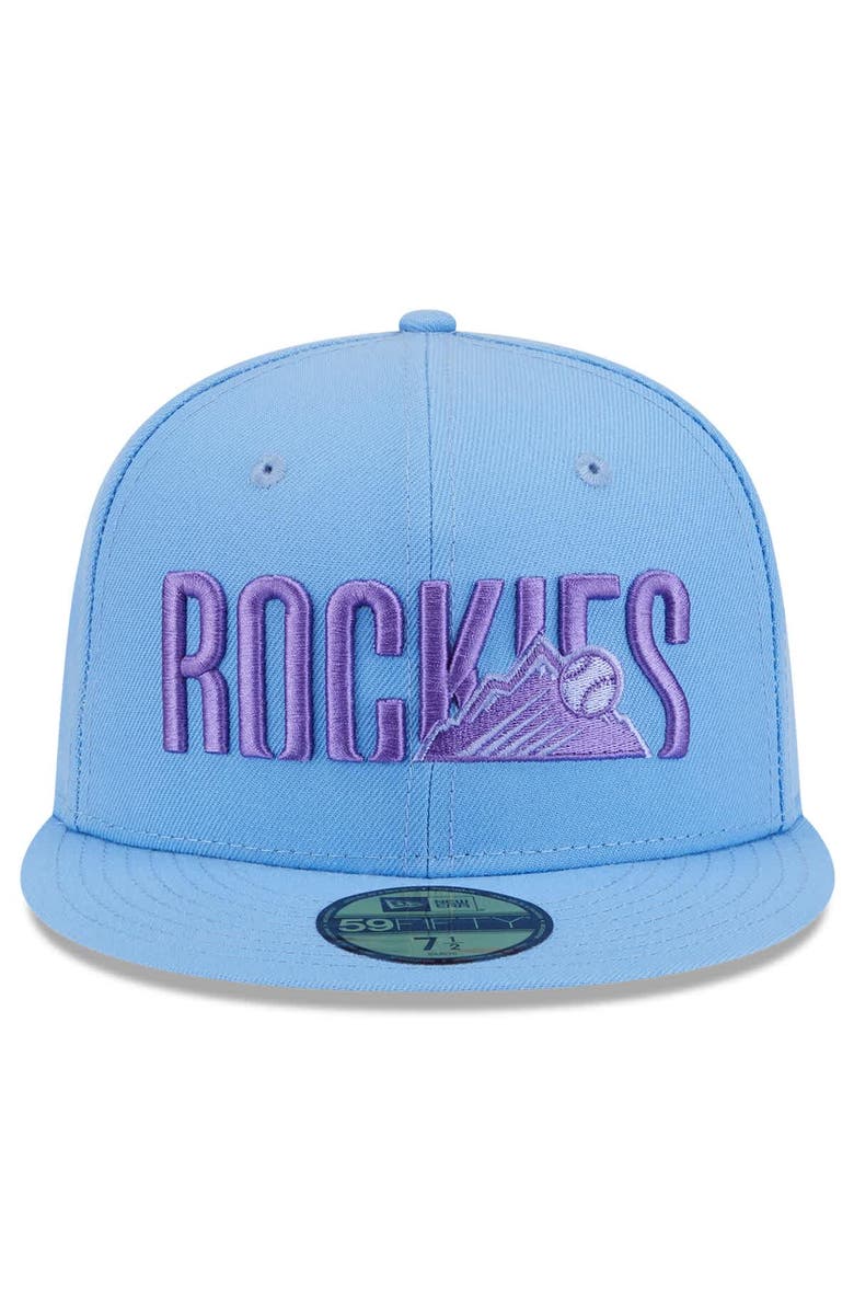 New Era Men's New Era Light Blue Colorado Rockies 2025 City Connect Fan Pack 59FIFTY Fitted Hat, Alternate, color, Light Blue