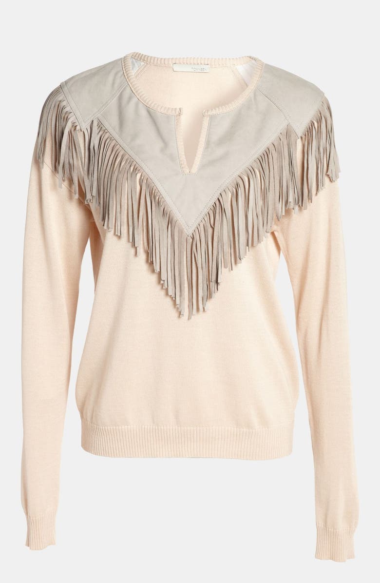 Piper Fringe Sweater, Main, color, 