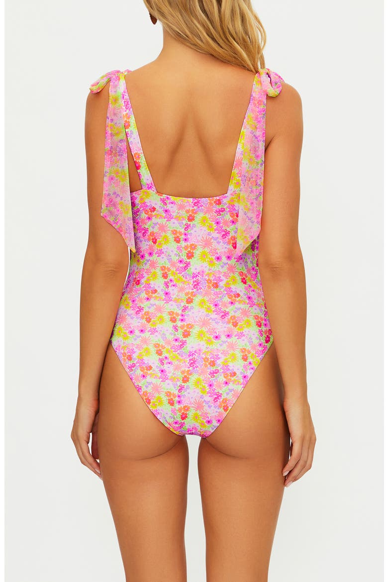 Dede Underwire One-Piece Swimsuit, Alternate, color, NEON BOUQUET