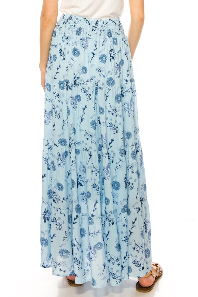 Floral Maxi Skirt, Alternate, color, BELLAD BLUE