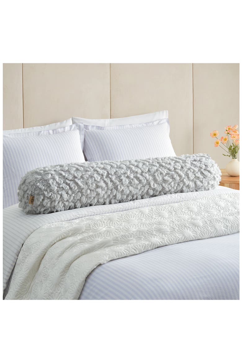 Shira Fleece Accent Pillow, Alternate, color, STONE