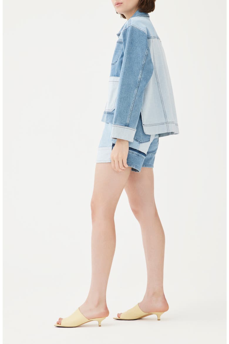 x KSENIASCHNAIDER Kaia Denim Shorts, Alternate, color, PATCHWORK