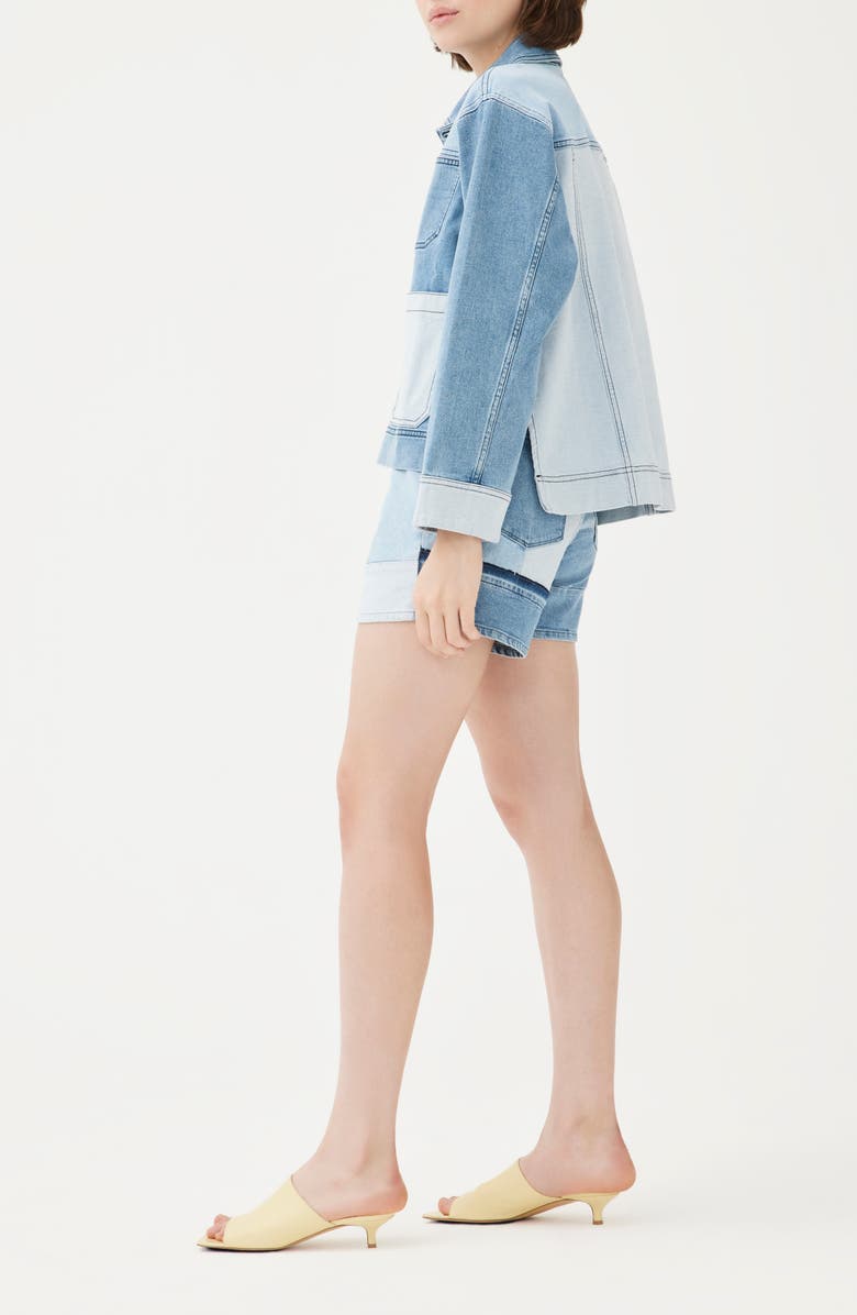 DL1961 x KSENIASCHNAIDER Kaia Denim Shorts, Alternate, color, Patchwork