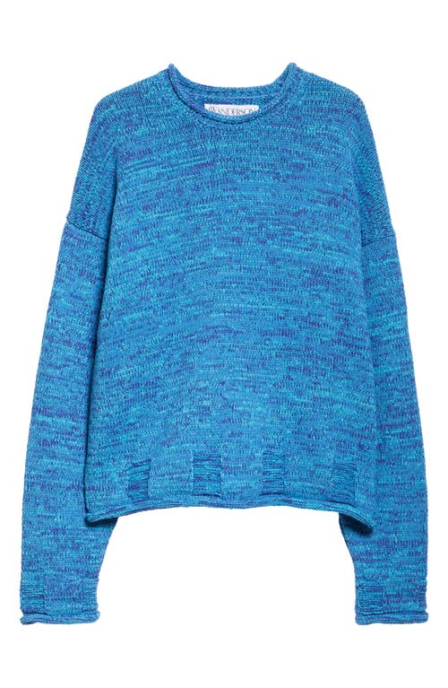 Jw Anderson Space-dyed Cotton-blend Jumper In Aqua