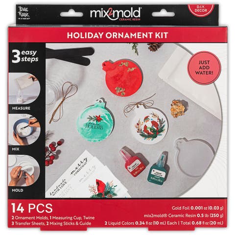 Mix2Mold Ceramic Resin Holiday Ornament Kit