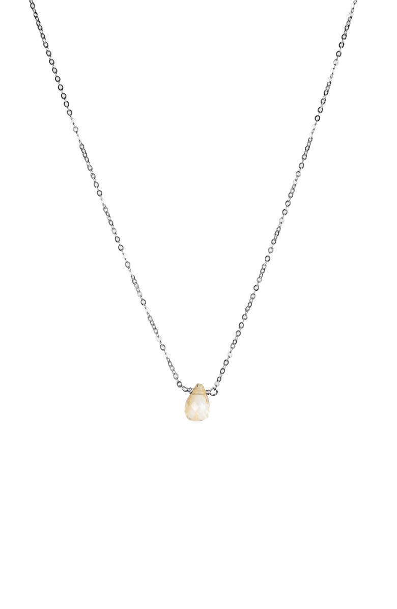 Nashelle November Synthetic Birthstone Choker Necklace, Main, color,