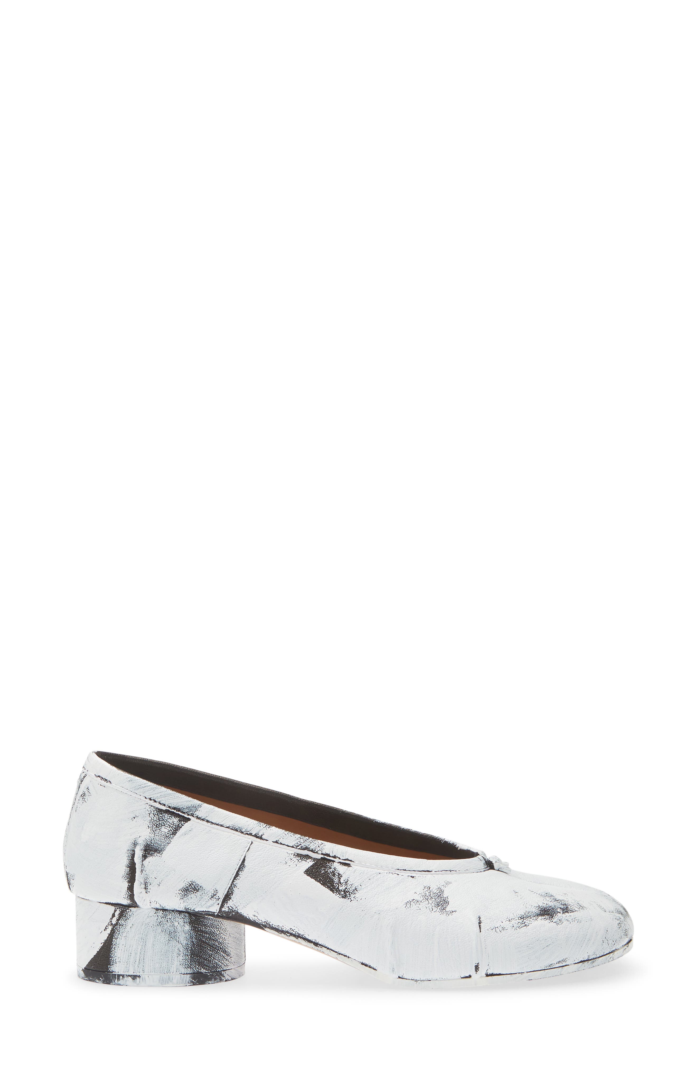 Tabi Ballerina Pump, Alternate, color, BLACK/ WHITE
