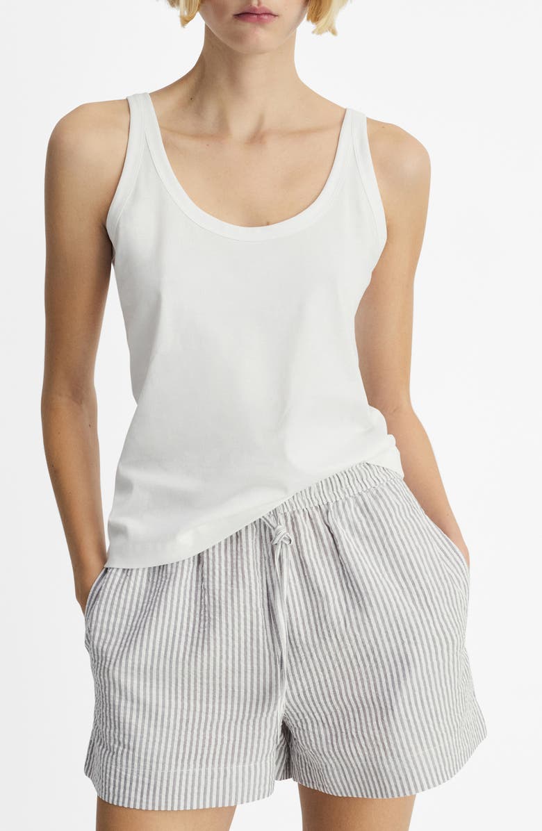 MANGO Two-Piece Stripe Short Pajamas, Alternate, color, Medium Grey