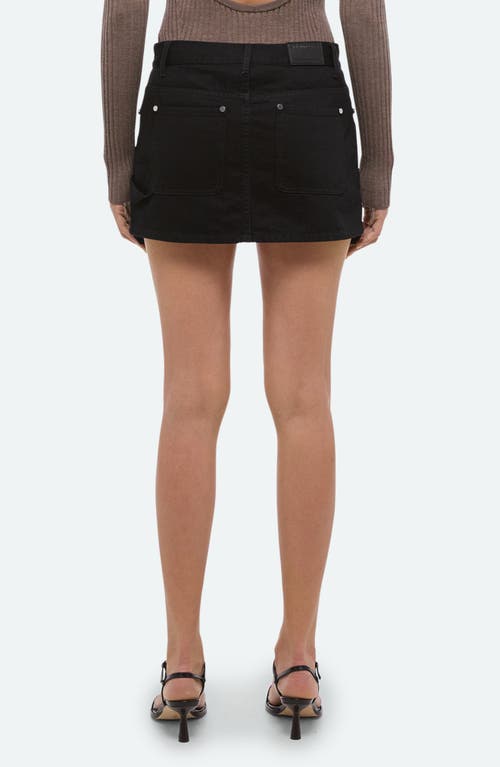 Helmut Lang Mini Denim Carpenter Skirt In Black