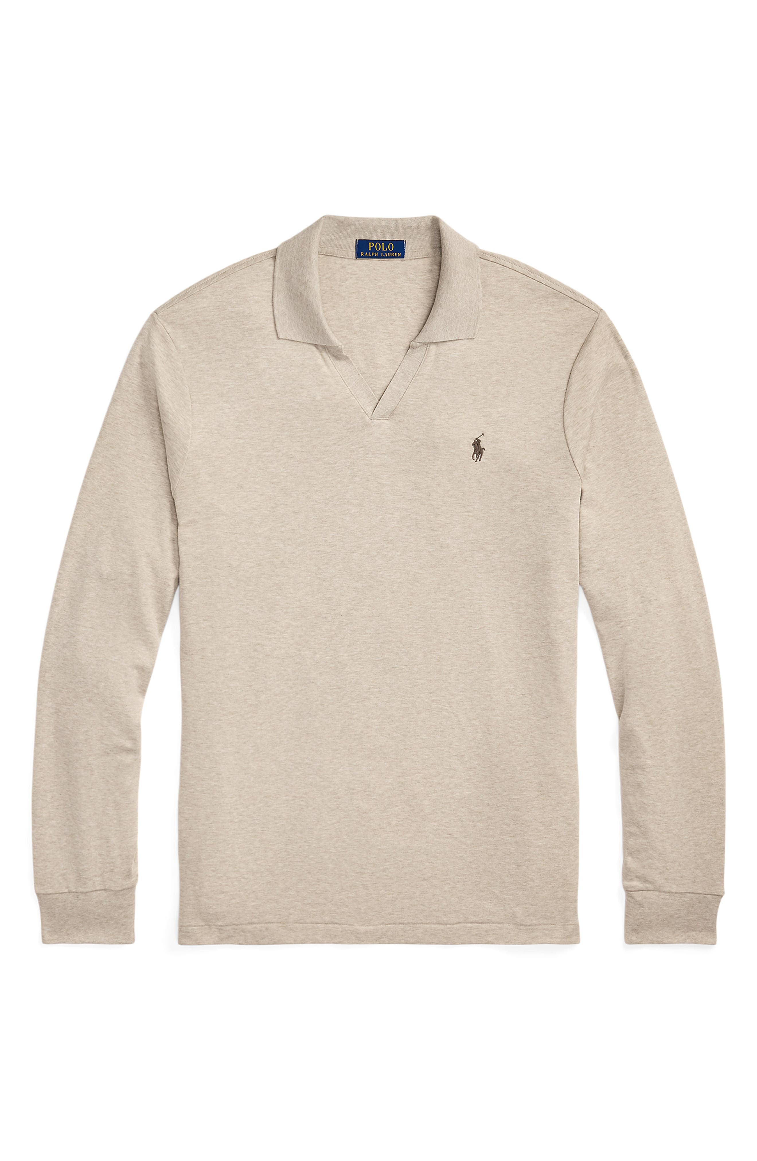 ウェア Polo Ralph Lauren Johnny Collar Long Sleeve Cotton Interlock Polo (Men) | Nordstrom