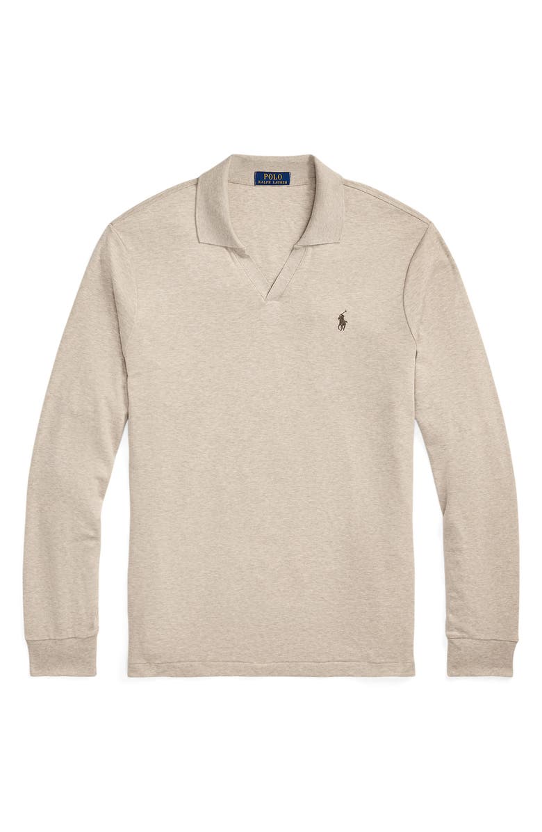 Polo Ralph Lauren Johnny Collar Long Sleeve Cotton Interlock Polo, Alternate, color, 