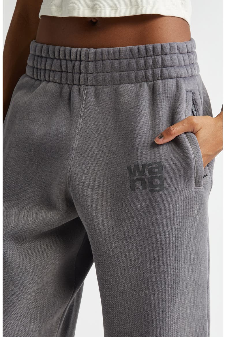 Essential Logo French Terry Sweatpants, Alternate, color, WASHED ASPHALT