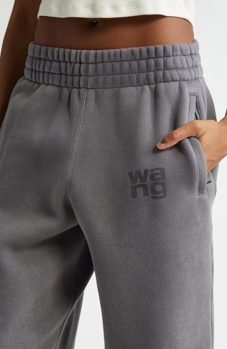 Alexander Wang Essential Logo French Terry Sweatpants, Alternate, color,