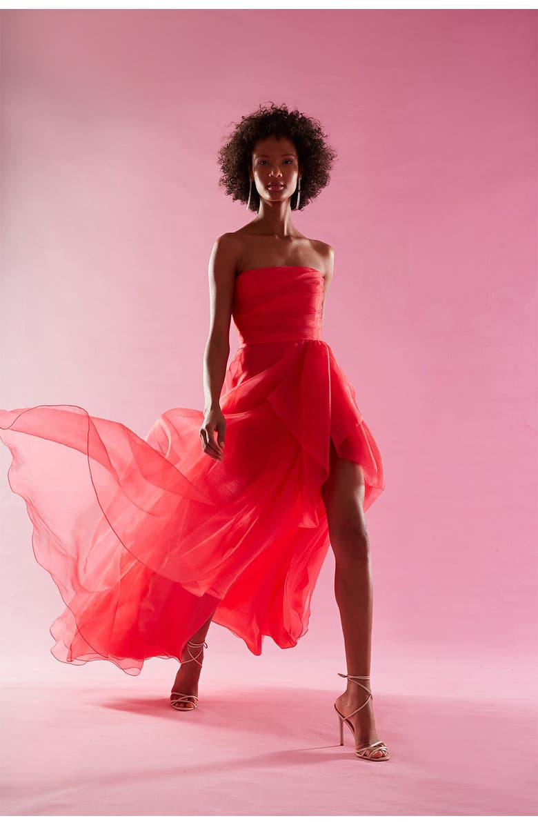 Theia Teresa Strapless Draped Gown, Alternate, color, #N/A