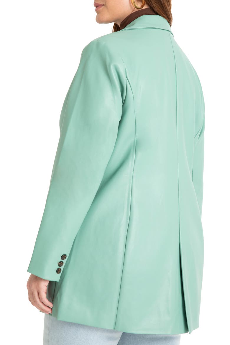 Oversize Faux Leather Blazer, Alternate, color, FELDSPAR