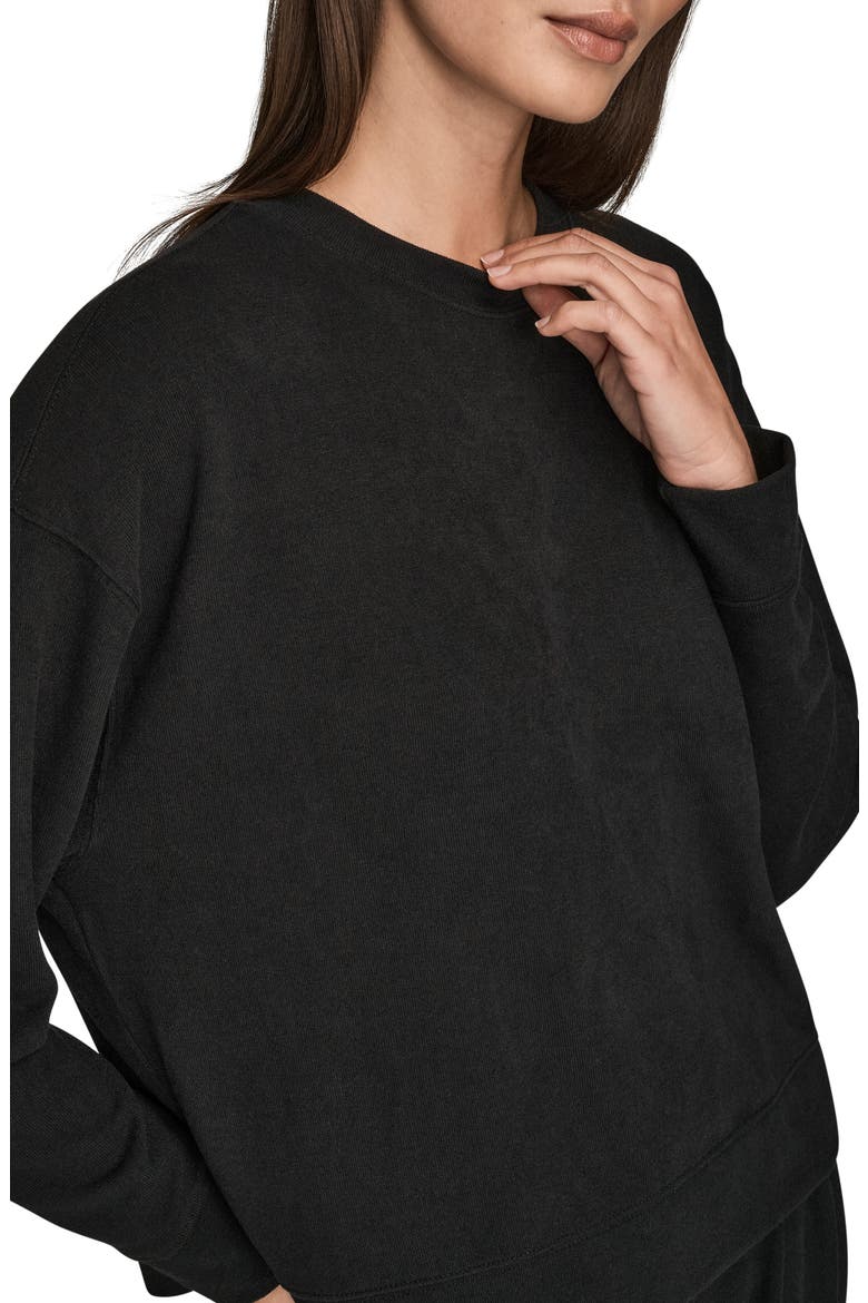 Dropped Shoulder Sweatshirt, Alternate, color, BLACK