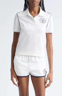 Sporty & Rich Eden Crest Pique Polo