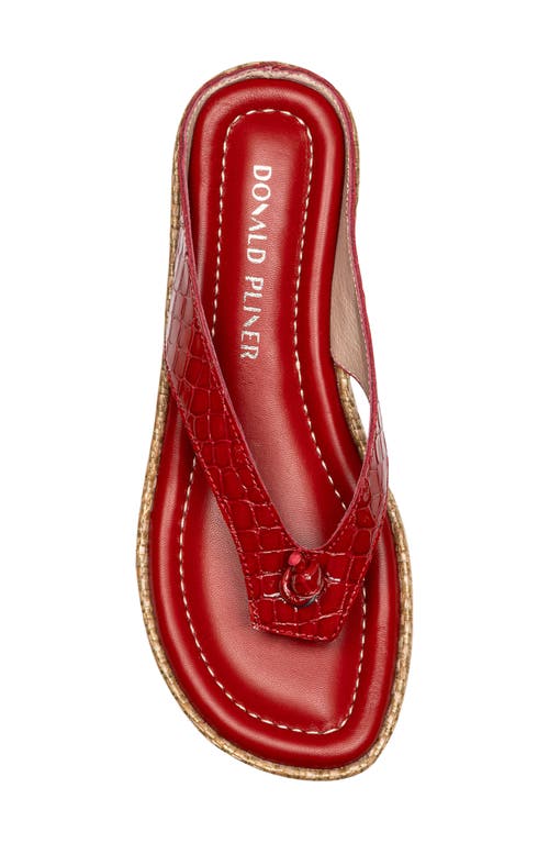 Donald Pliner Seena Fifi Platform Wedge Flip Flop In Tomato