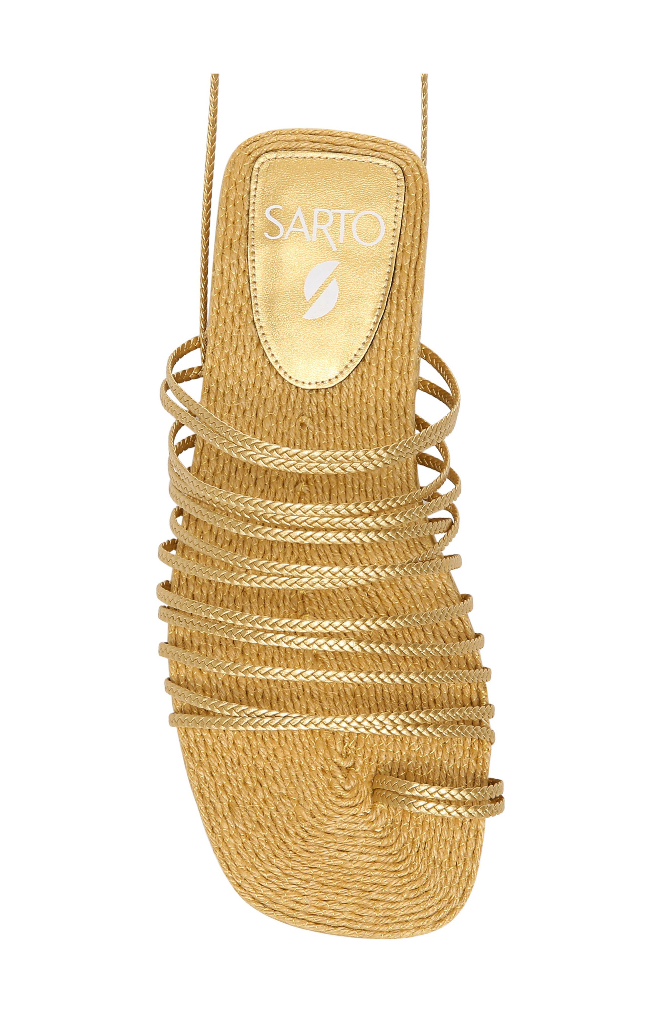 Iona Strappy Lace-Up Sandal, Alternate, color, GOLD