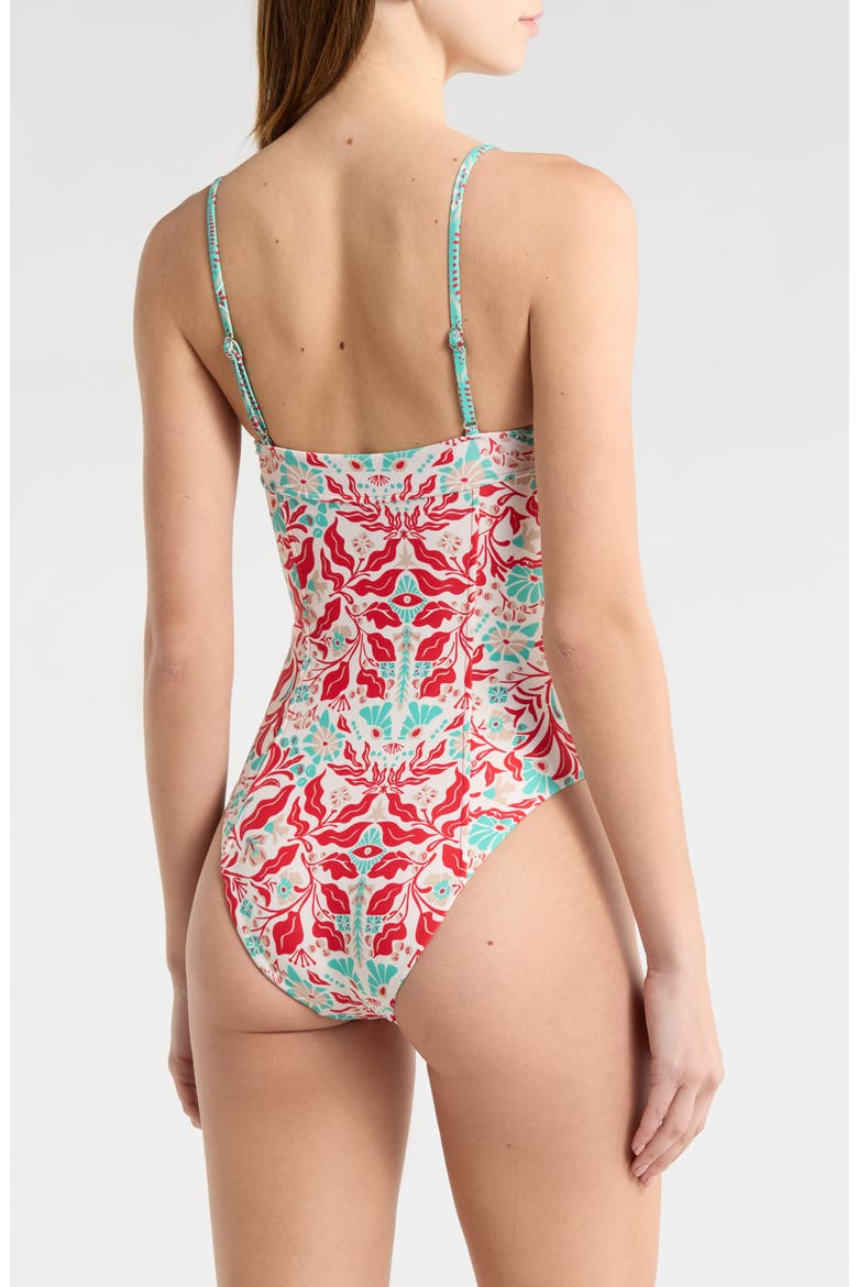 Jayda Underwire One-Piece Swimsuit, Alternate, color, FLAME COMBO