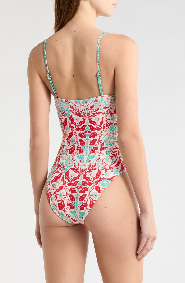 Ramy Brook Jayda Underwire One-Piece Swimsuit, Alternate, color, Flame Combo