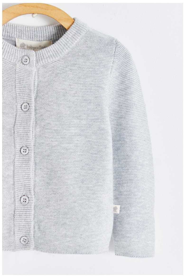Premium Peruvian Pima Cotton My First Knit Knitted Cardigan & Pants Set for Infant, Alternate, color, GREY/MELANGE