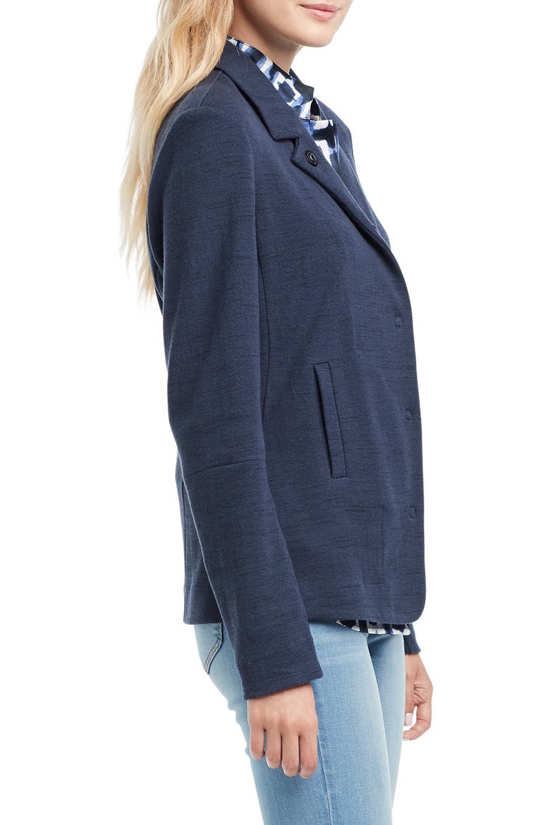 Milly Knit Jacket, Alternate, color, DARK INDIGO