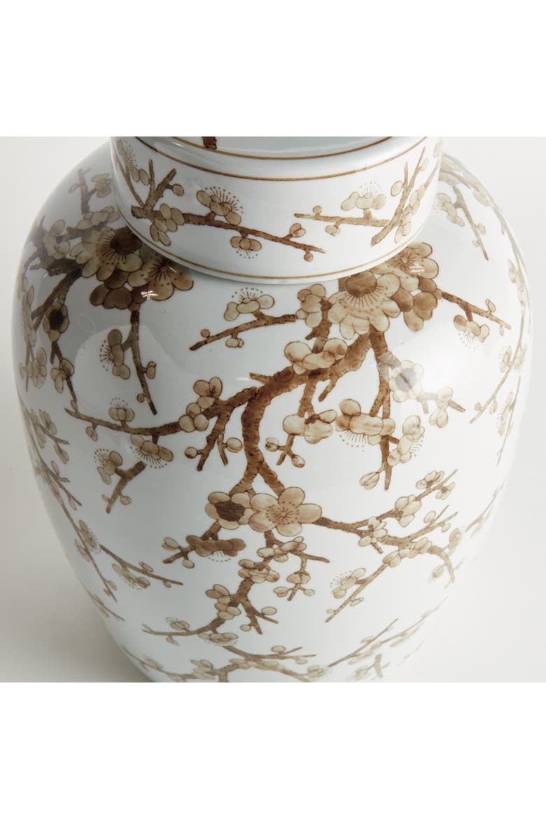 Province Empress Lidded Ginger Jar - Brown & White Ceramic, Alternate, color, White