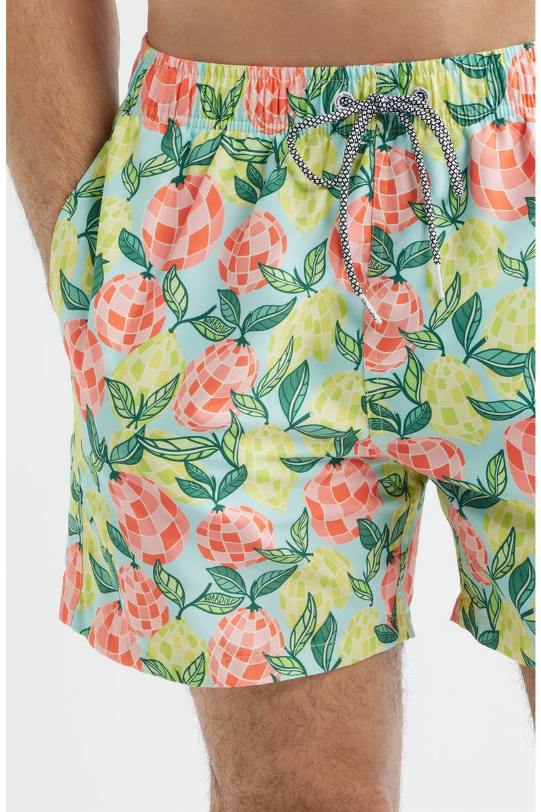 Citrus Disco Print Swim Trunks, Alternate, color, MULTI