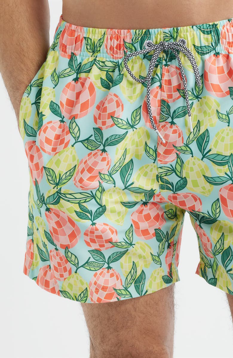 Boardies Citrus Disco Print Swim Trunks, Alternate, color, Multi