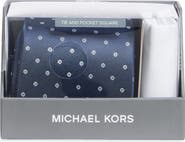 Michael Kors Kemble Dot Tie & Pocket Square Set