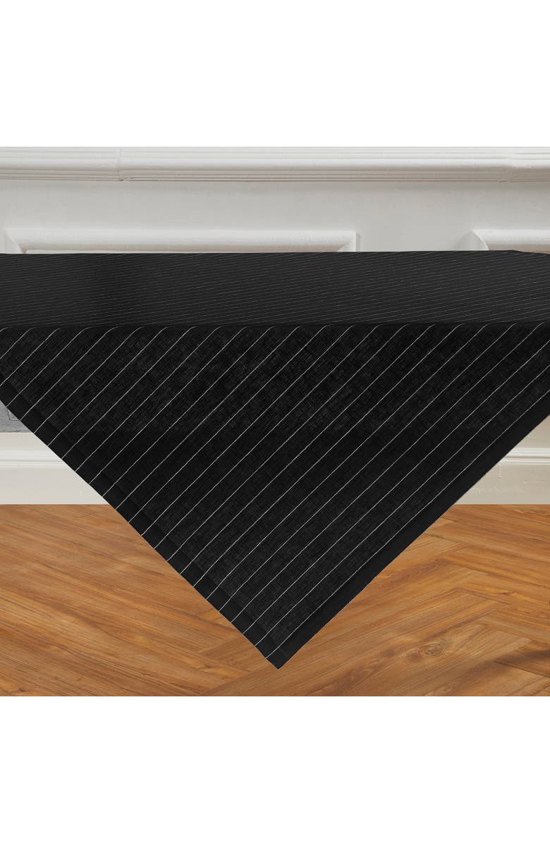 Solino Home Linen Table Throw - Pinstripe, 52" x 52", 52" x 52", Alternate, color,