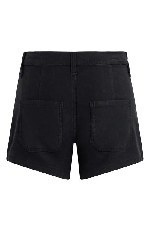 Hudson Jeans Mid Rise Patch Pocket Shorts In Black Beauty