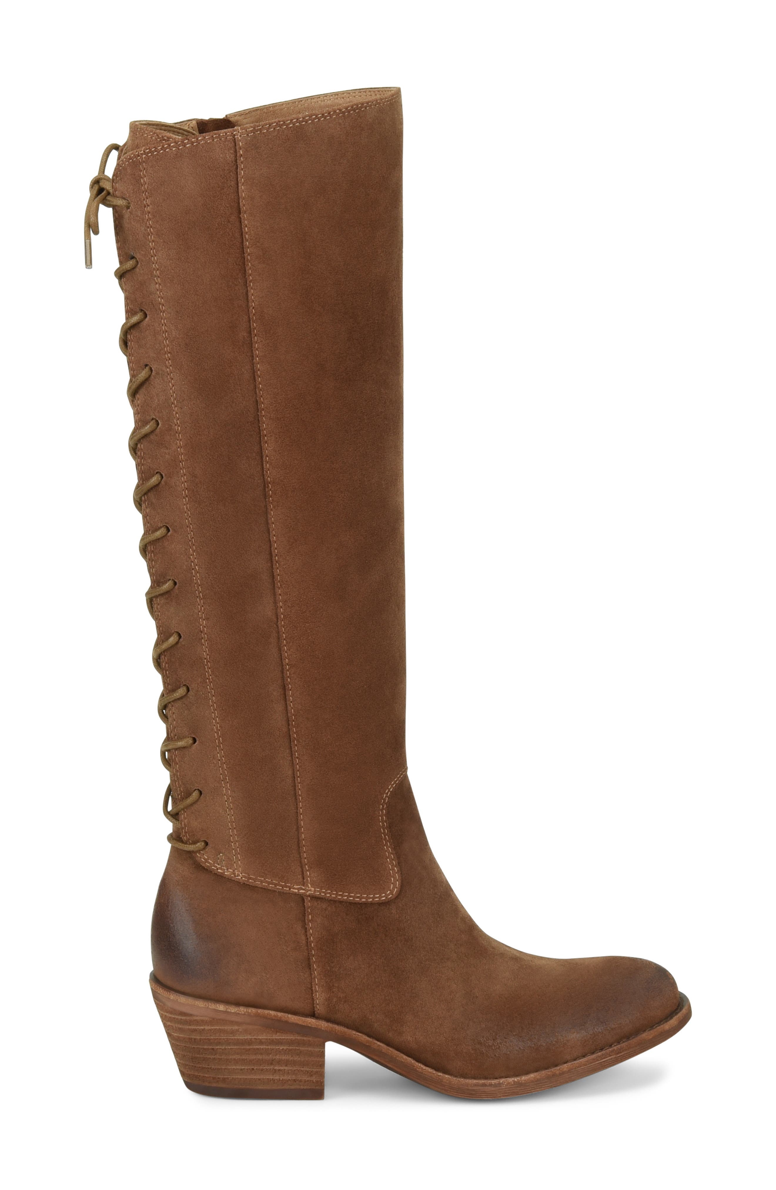 Sharnell Water Resistant Knee High Boot, Alternate, color, SIENA BROWN SUEDE