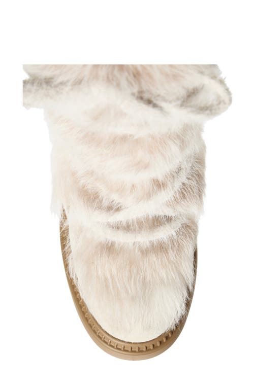 Fendi Après Chic Leather & Genuine Shearling Boot In Neutral