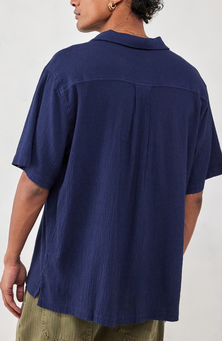 BDG Urban Outfitters Crinkle Shirt, Alternate, color, Navy